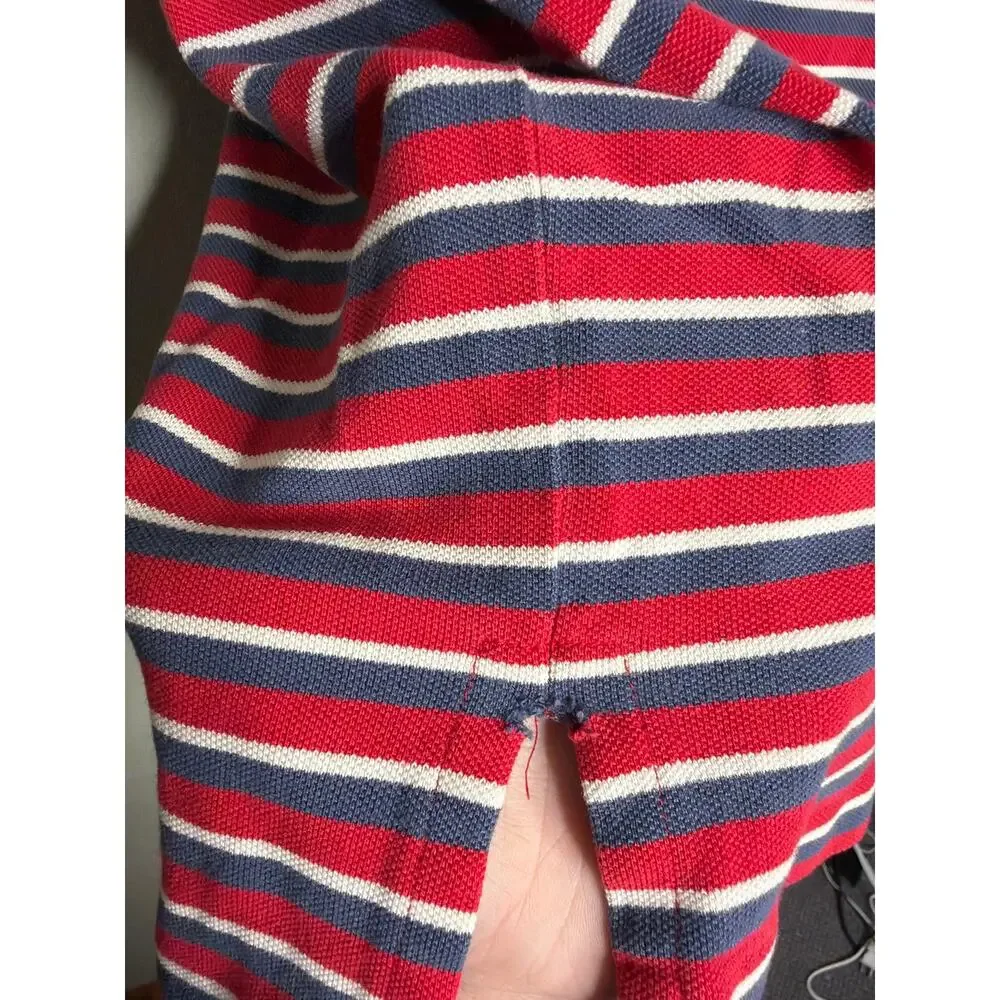 Polo Ralph Lauren Red White Blue Striped Polo Large